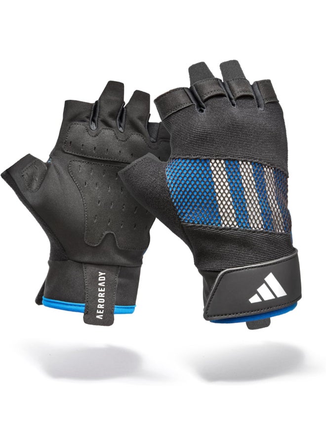 Adidas Performance Aeroready Training Gloves Blue and Black 2.5 x 15 x 25 cm ADGB-15014BL - Image 1